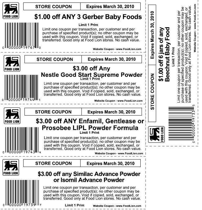 printable food coupons