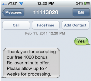AT&T 1000 Free Rollover Minutes