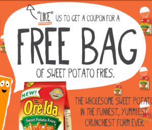 Free Bag of Oreida Sweet Potato Fries