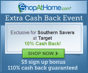 Target.com 10% cash back through Shopathome.com