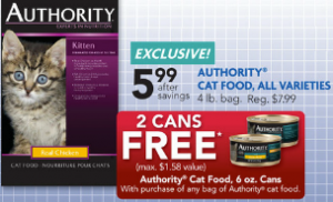 Petsmart Coupon for Authority Cat Food