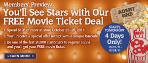  Movie Tickets on World Market  Free Movie Ticket Code With  10 Purchase    Southern