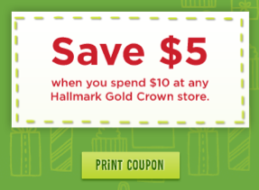Hallmark Coupon $5 off $10