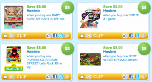Nerf and other toy coupons
