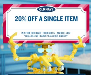 Old Navy printable coupon