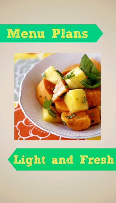 menu plans, light and fresh
