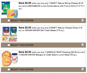 High Value Kraft Coupons