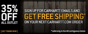 Carhartt Coupon Code and Free Shipping