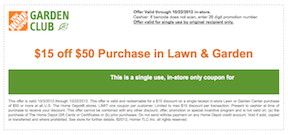Hot Home Depot Coupon 15 Off 50 Purchase With Garden Club Sign