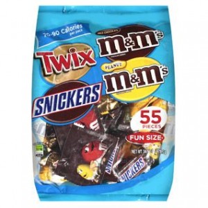 mars fun size candy bags