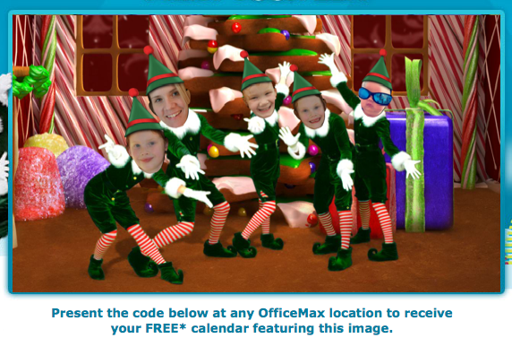 OfficeMax Free Elf Yourself Calendar