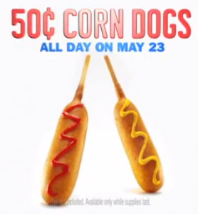 Sonic 50 cent corn dogs