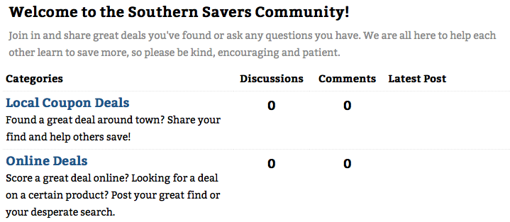 Southern Savers community