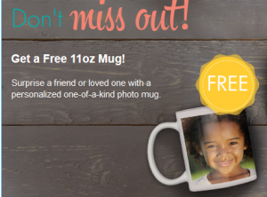 Free personalized photo mug