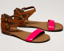 neon strap sandal