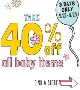 ... miss old navy s sale on baby items for 40 % off thru 9 29 this sale is