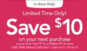 $10 off Toys R Us coupon = FREE Candy