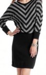chevron stripe sweater dress