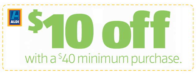 Aldi Printable Coupon 10 Off 40 Purchase Southern Savers