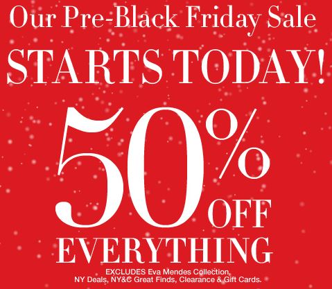 New York & Company: Pre-Black Friday Sale, 50% Off Everything :: Southern Savers
