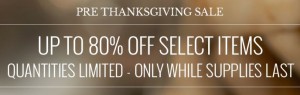 pre thanksgiving sale