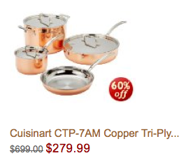 copper pot set