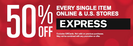 express 50 off sale