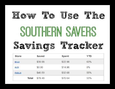 How to use the FREE Southern Savers Savings Tracker | Track Your Savings