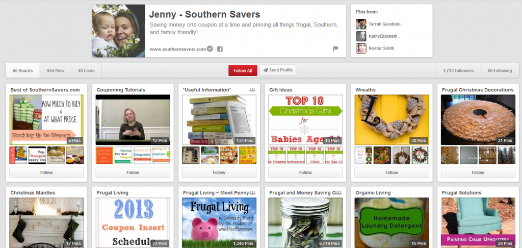 Southern Savers Pinterest