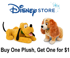 disneystore buy one plush get one for $1 copy