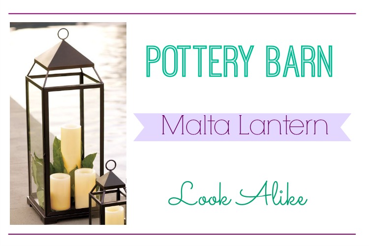 A cheaper version of the Pottery Barn Malta Lantern.  / / Pottery Barn Look Alike