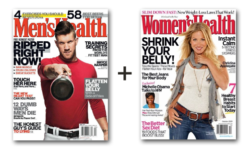 Men's And Women's Health Magazine Subscription Bundle 1