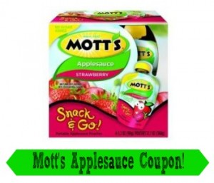 Mott's Applesauce Coupon Mott's Applesauce Coupon