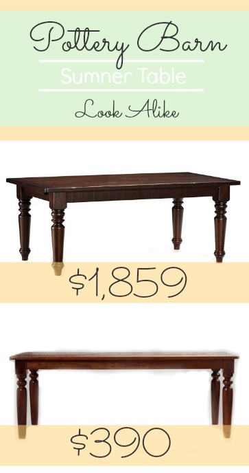 Pottery Barn Sumner Extending Dining Table look alike for more than $1,400 off!