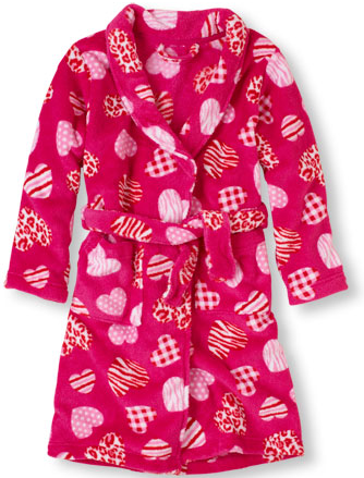 patchwork heart robe childrens place