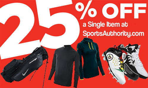 sports authority 25 off 5-27