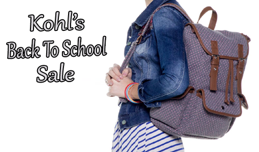 Kohl's Back To School Sale