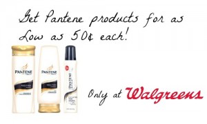 Pantene 50 cent deal walgreens