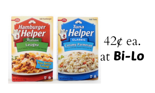 hamburger helper at bi-lo