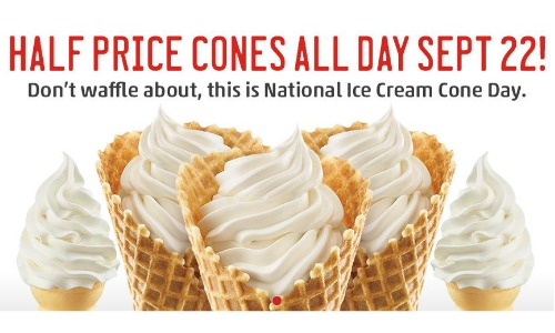 Sonic Drive-In on X: We scream Ice Cream in the summer! Cooling off in the  summer heat with a sweet Vanilla Cone for just $0.50 each all day Thursday,  June 14! Limit