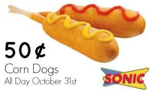 sonic corndogs 50¢ day