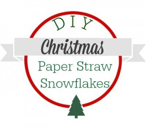 DIY Christmas paper straw snowflakes