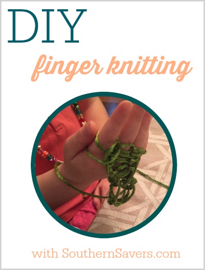 DIY finger knitting is great for garland at Christmas time.