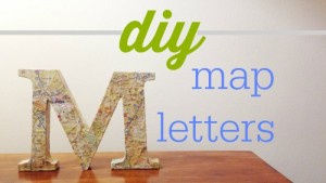 DIY hometown map letters.