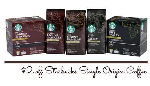 starbucks single origin coffee coupon