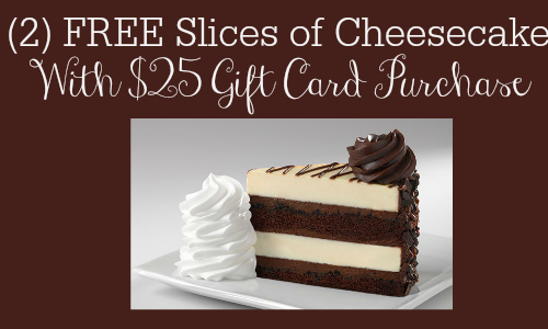cheesecake factory deal