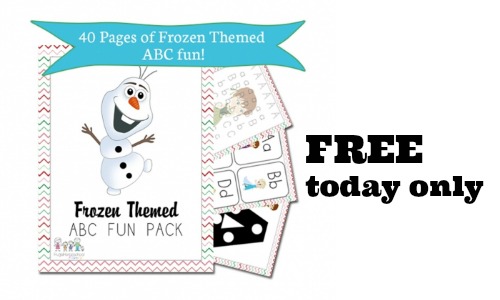 free frozen themed abc and math packet