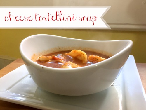 This recipe for cheese tortellini soup is easy, yummy, and great for cold nights.