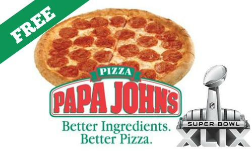 free papa johns pizza super bowl