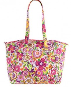 travel tote in clementine